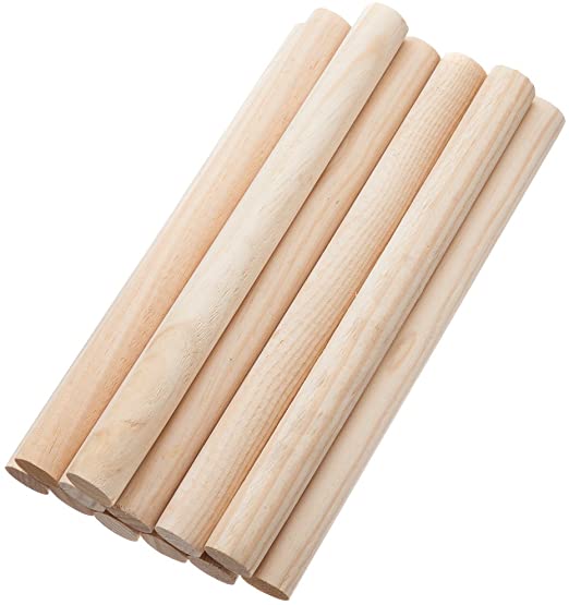 Thanh gỗ thông tròn dài 30cm (phi 8,10,12, 20, 25, 30mm) làm macrame
