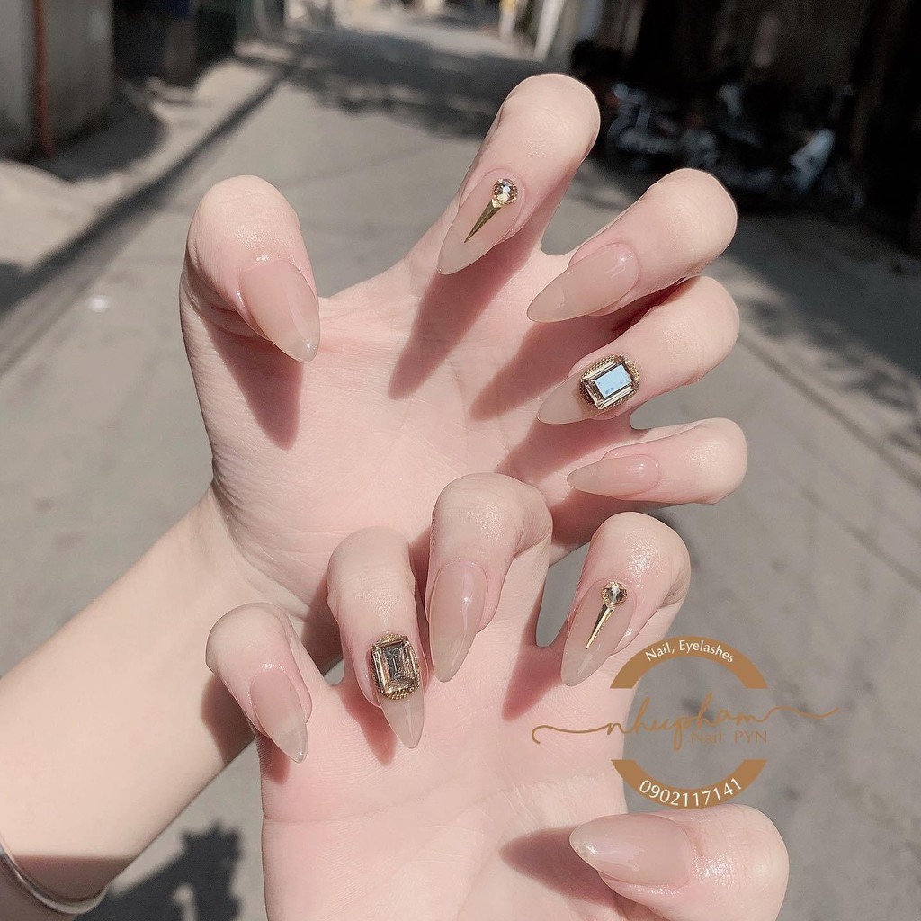 Sơn thạch Nude sữa màu HOT làm nail 2021
