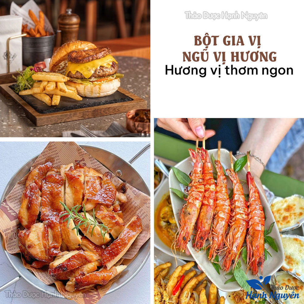 Bột ngũ vị hương, bột gia vị tẩm ướp thịt, chiên, nướng, thơm ngon, chuẩn vị