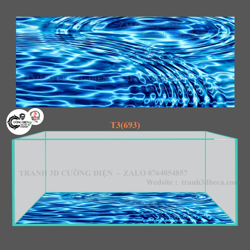 Tranh 3D dán đáy bể cá cảnh