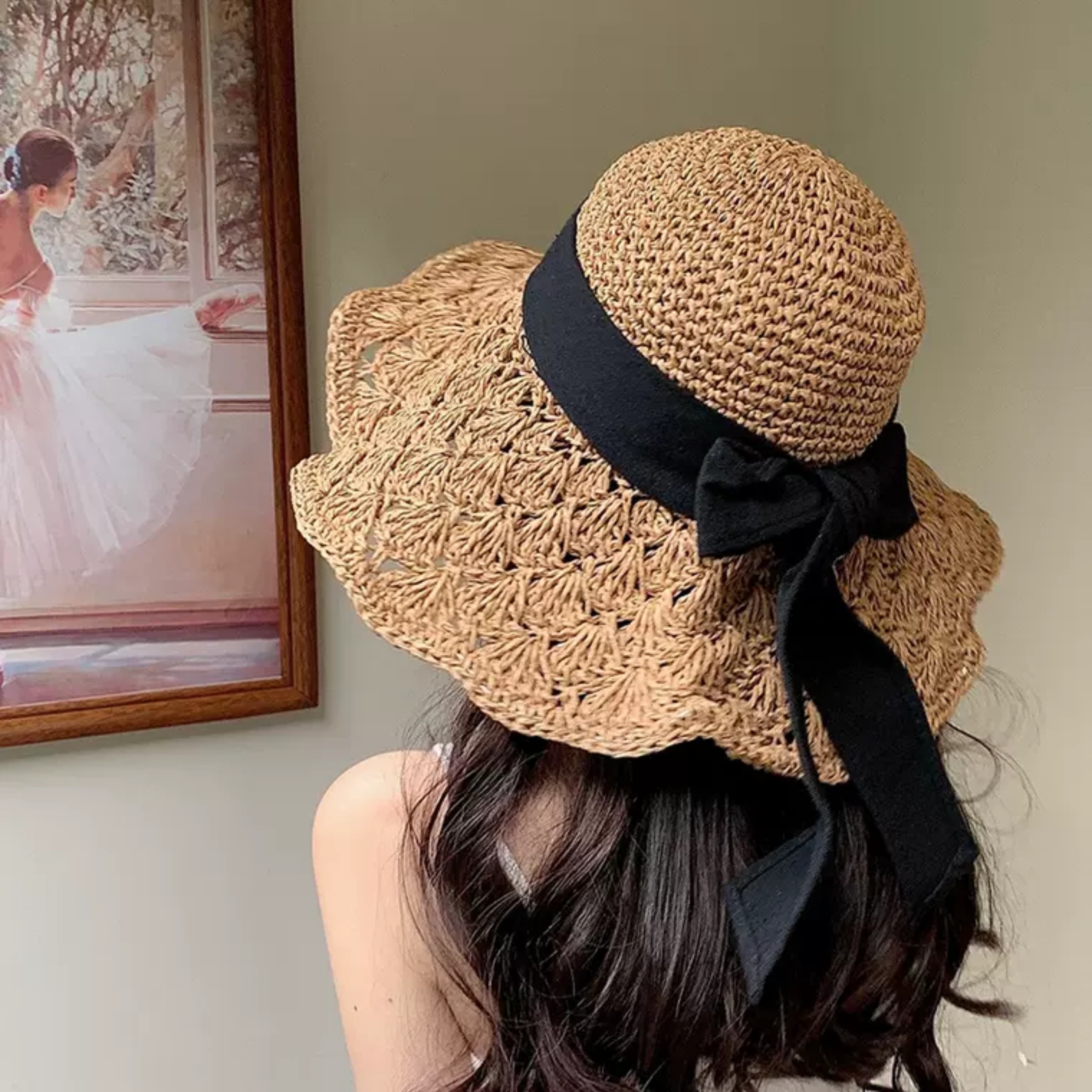 Mũ cói nữ thời trang đi biển du lịch