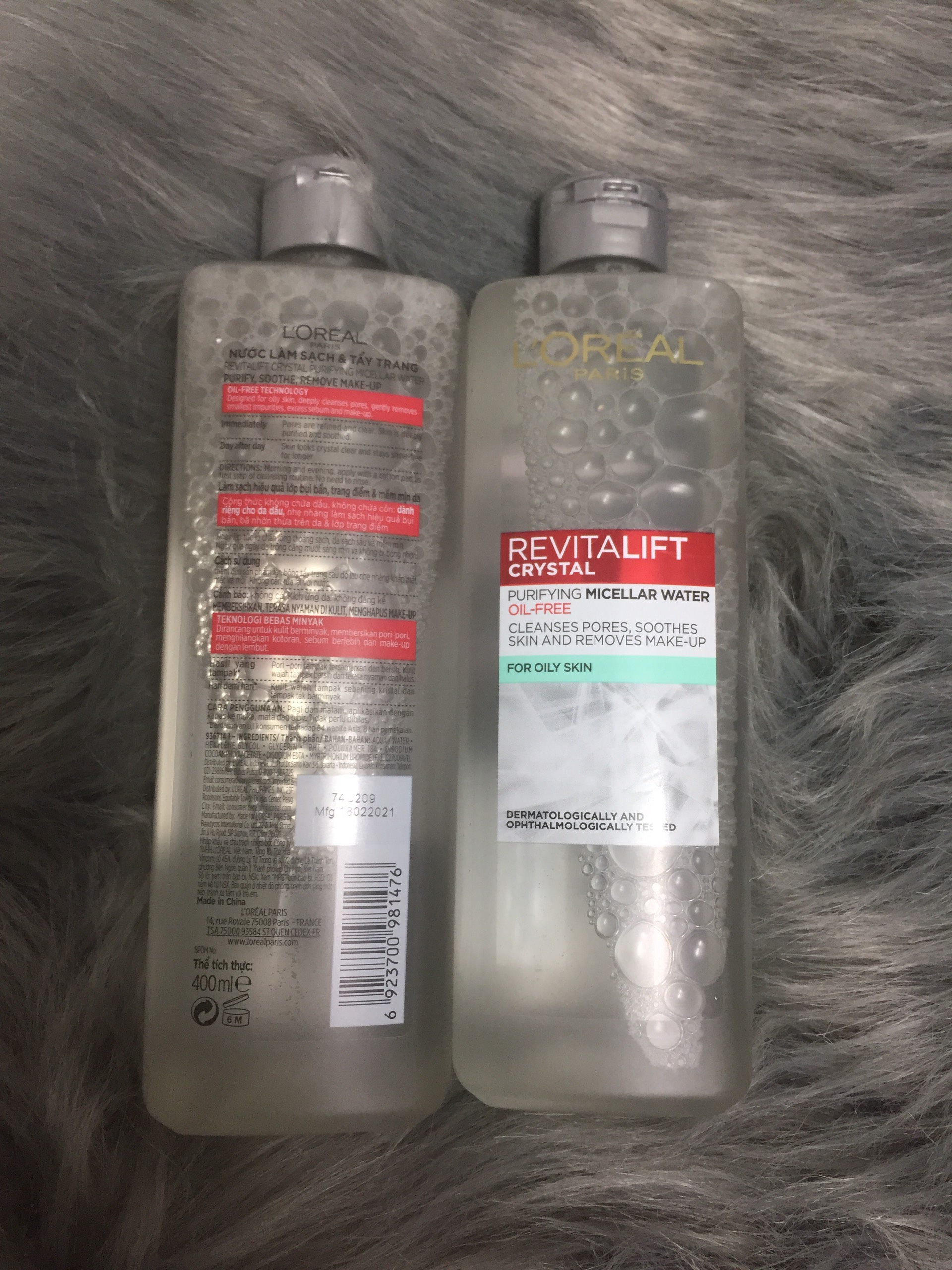[HCM]Nước Tẩy Trang Loreal Paris dành cho da dầu 400ml