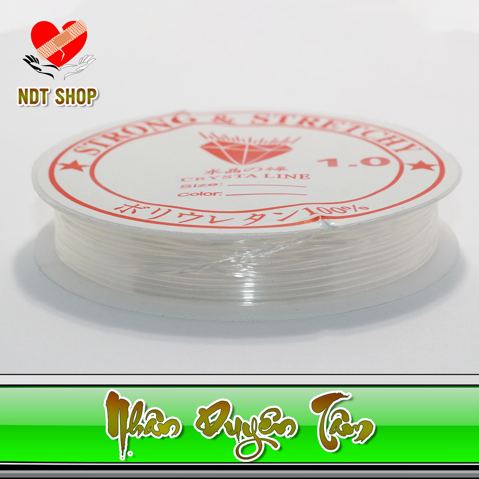 [HCM]Bộ 5 cuộn dây cước xâu chuỗi 0.8mm (màu trắng)