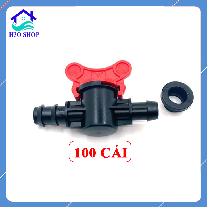 100 Van khởi thủy khóa ống dẫn nước PE/LDPE 16mm - 20mm - 25mm (Kèm ron cao su)