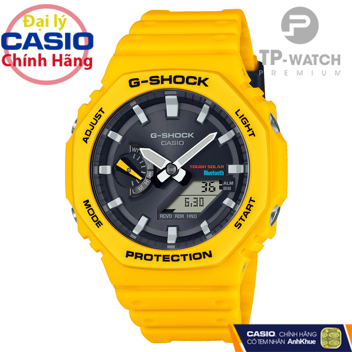 Đồng Hồ Nam Dây Nhựa Casio G-Shock GA-B2100C-9ADR Chính Hãng - Pin Năng Lượng Mặt Trời - GA-B2100C-9A Bluetooth