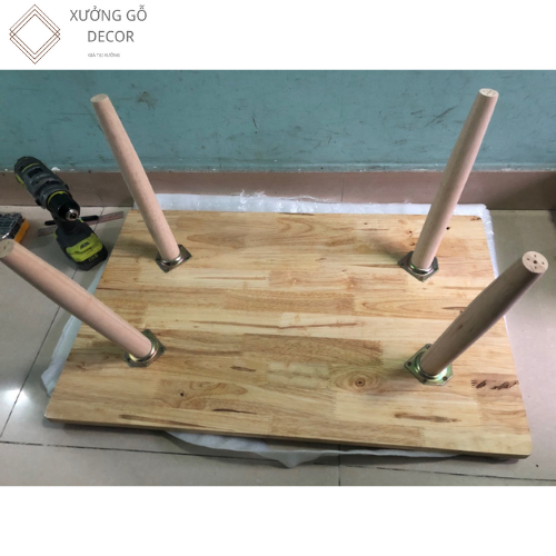 Chân Bàn Trà Gỗ Cao Su