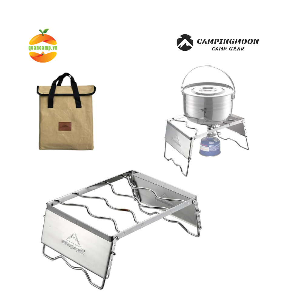 [HCM]Khung bếp chắn gió/ kiềng nấu bếp Campingmoon MS-1018