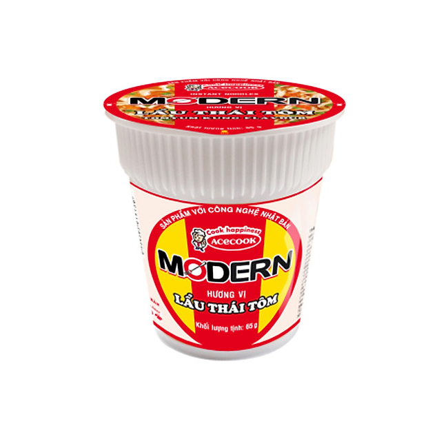 (Thùng 24 ly) Mì ly Modern Lẩu thái tôm 65g | Bách hóa Hoàn Hảo