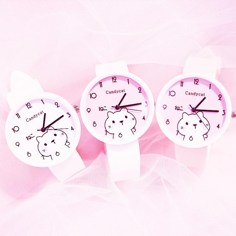 Đồng hồ hình Mèo mập mạp dây Silicone bền bỉ Candycat C17