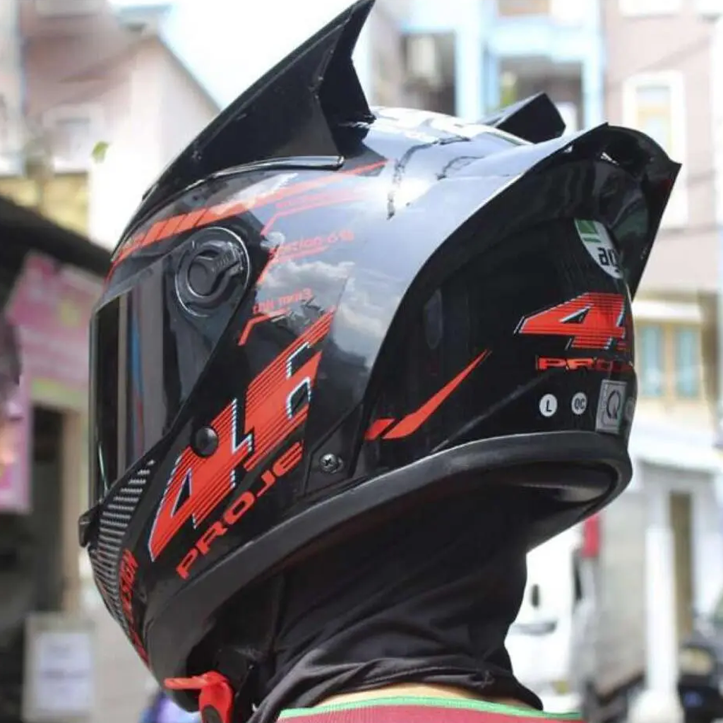 Nón Bảo Hiểm AGU tem 46 phảng quang Đỏ (Tặng túi đựng nón)
