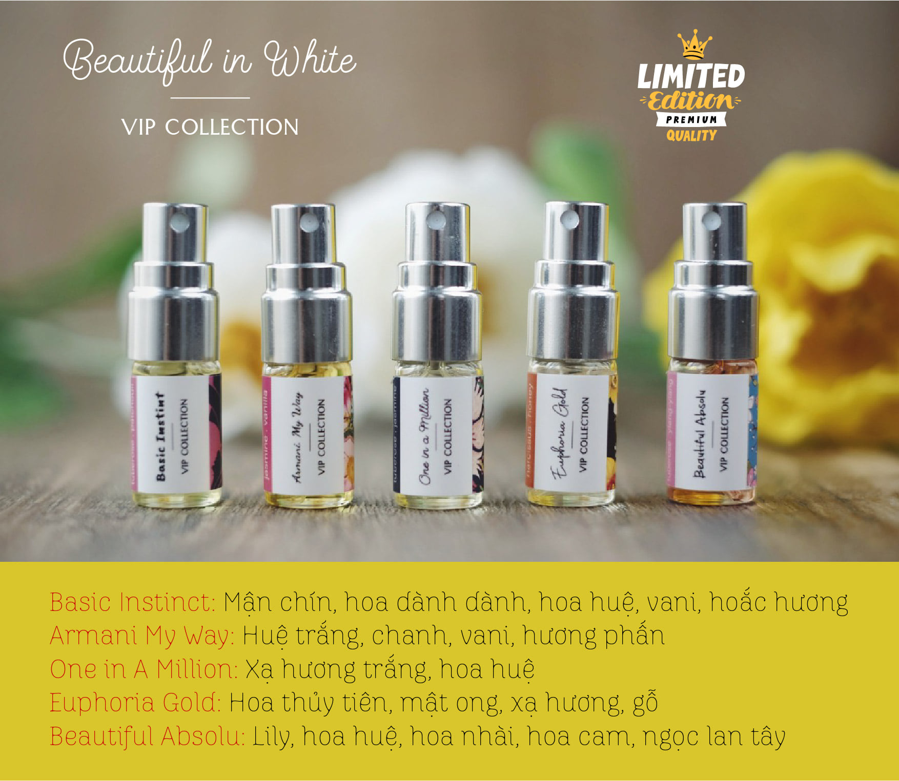 Tinh dầu nước hoa Pháp mini 2.5ml mẫu thử hàng cao cấp 40 mùi nước hoa nam nữ - Dạng lăn