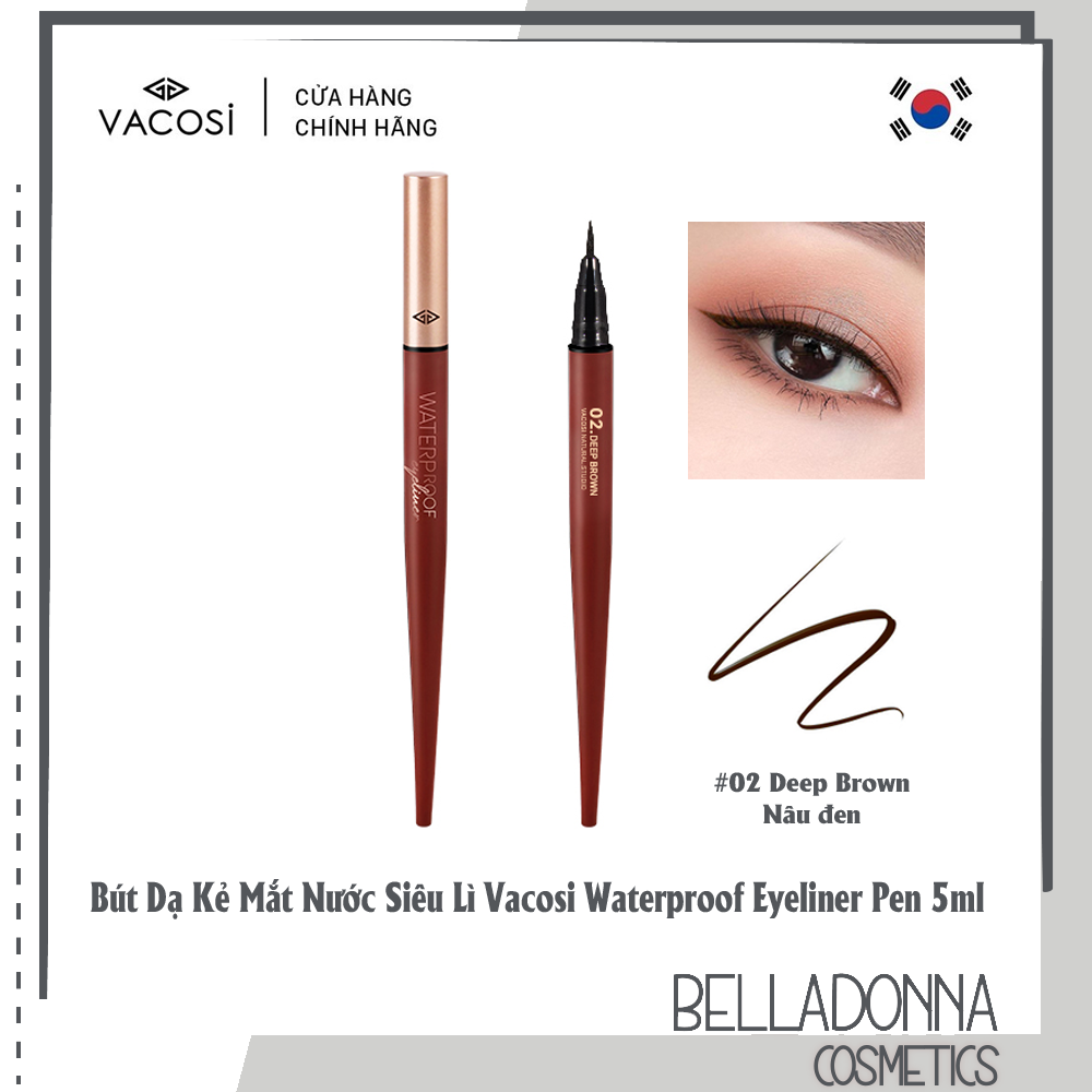 Vacosi Waterproof Eyeliner Pen 5ml
