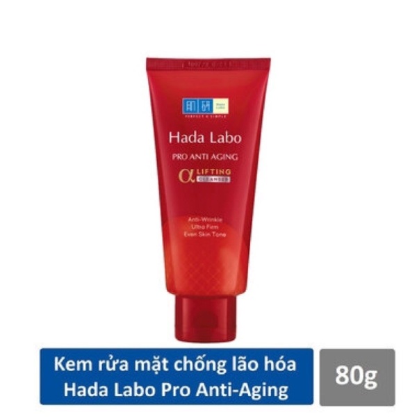( mẫu mới 2024) Kem rửa mặt chuyên biệt Hada Labo Pro Anti Aging 80g