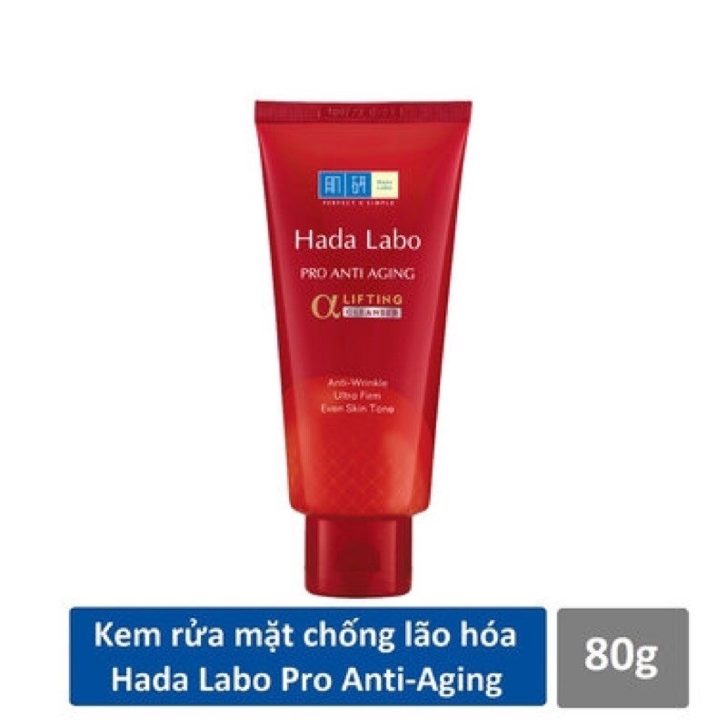 ( mẫu mới 2024) Kem rửa mặt chuyên biệt Hada Labo Pro Anti Aging 80g nhập khẩu