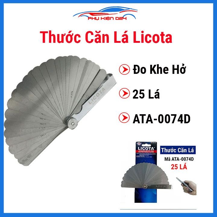 Thước căn lá, thước nhét licota ddo khe hở 25 lá mã ata-0074d