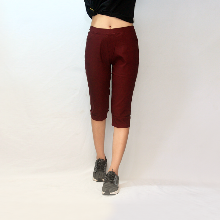 quần short lửng kaki co giãn nữ