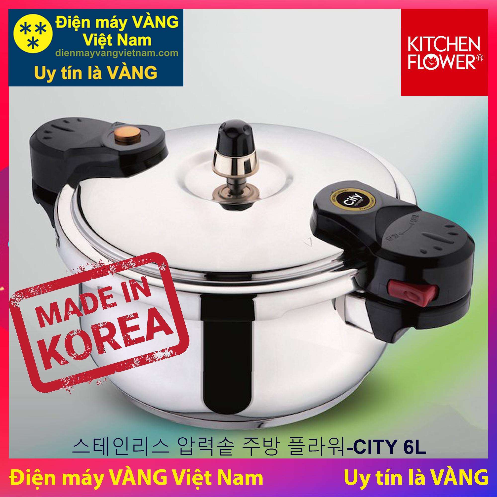 Nồi áp suất inox Hàn Quốc Kitchen Flower CIT600 6 lít