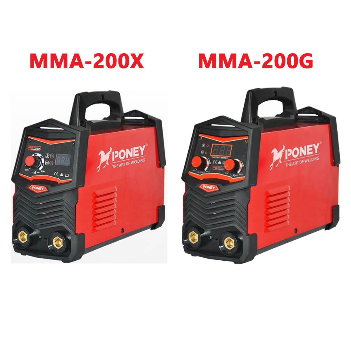 Máy hàn mini, máy hàn điện tử, hàn que PONEY 200A hàn kéo que 3.2 li đầy đủ bộ phụ kiện, bù hồ quang, hàn được que inox, công nghệ IGBT