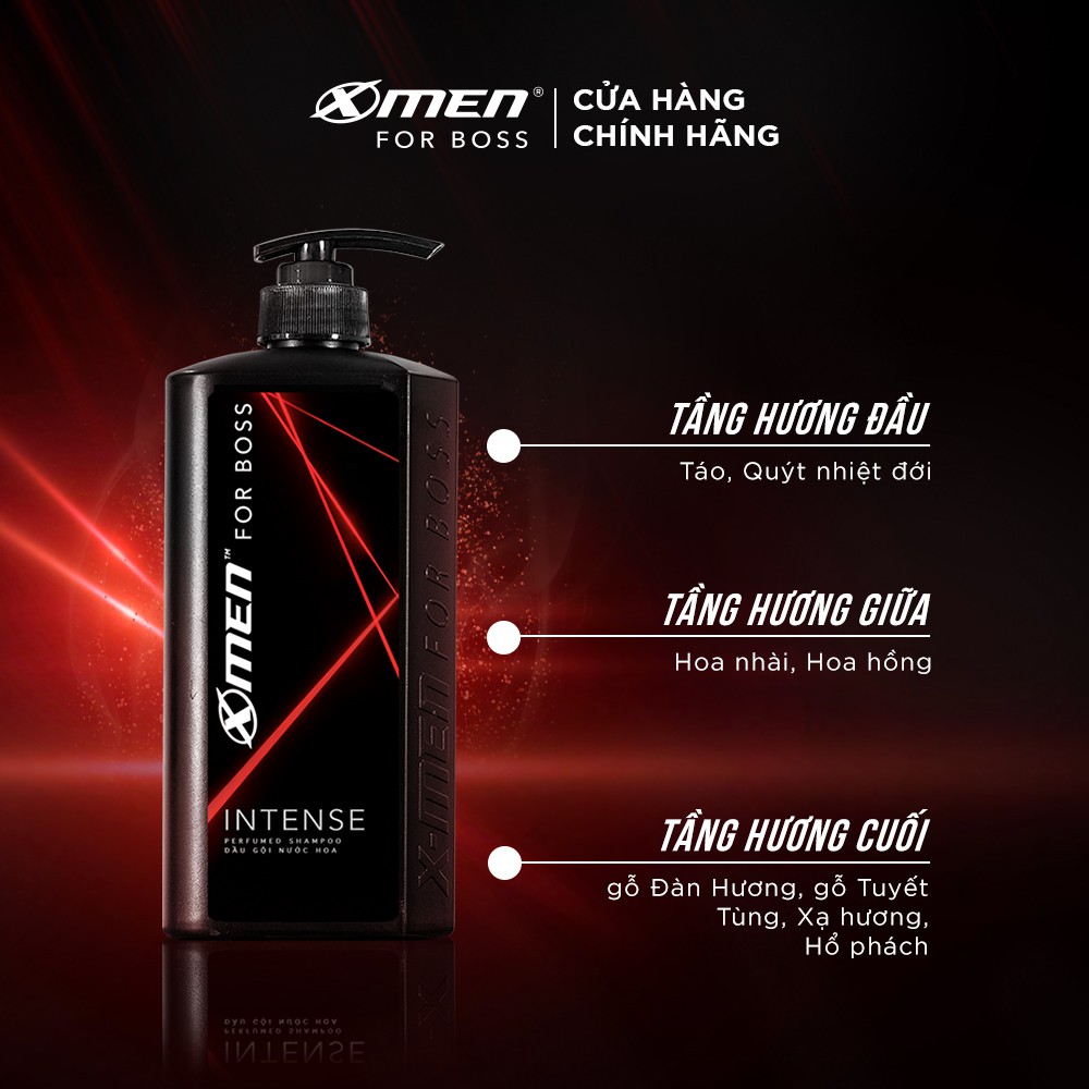 Dầu gội nước hoa Xmen for Boss 650g