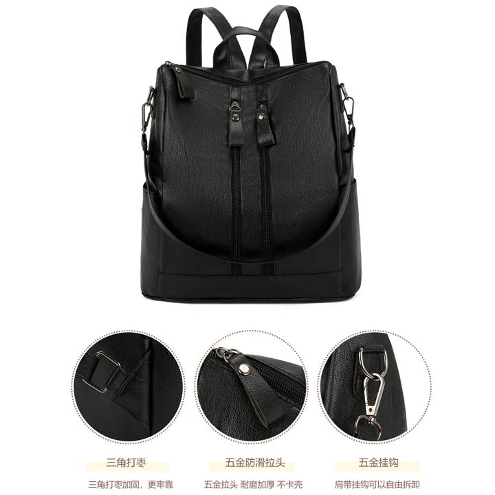 Ba lô thời trang 2 khóa dọc 650