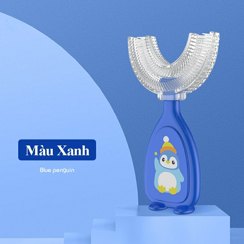 Bàn chải đánh răng chữ U cho bé từ 2-12 tuổi hình chim cánh cụt