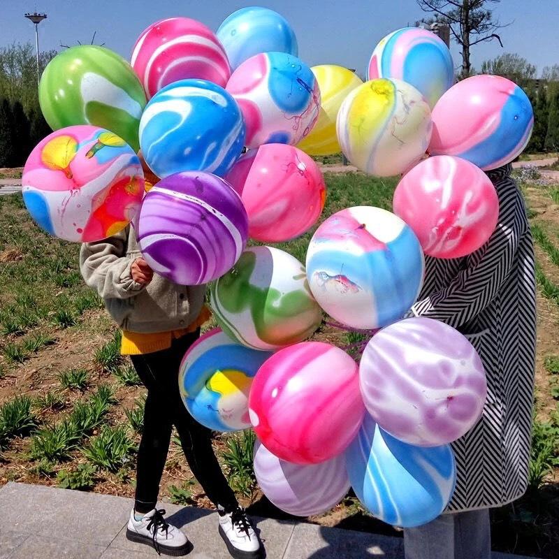 Bóng bay vân đá - bóng loang bịch 100 quả