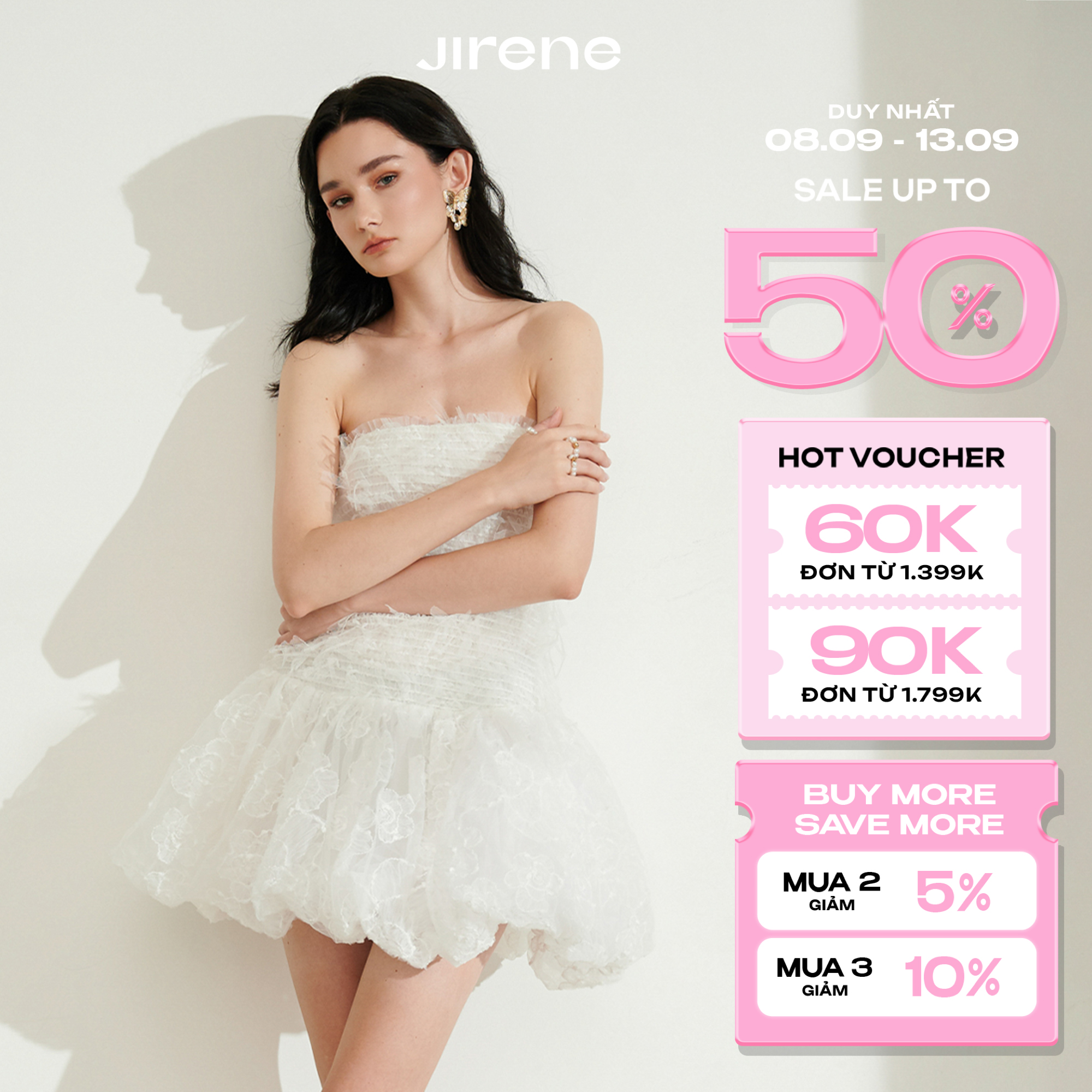 JIRENE - Đầm - FLOWER DRESS - JIN2D01