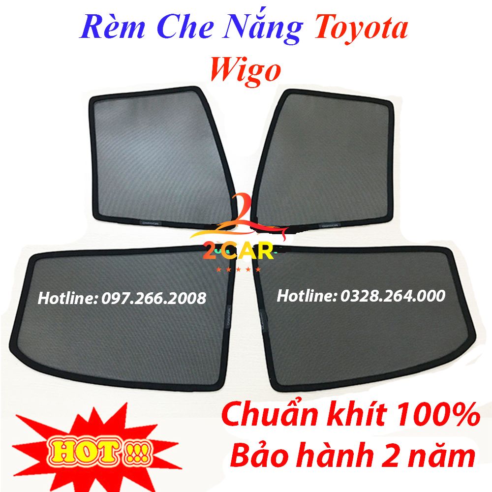 Rèm che nắng xe toyota wigo đời 2018- 2023, 2024 chuẩn form se khít