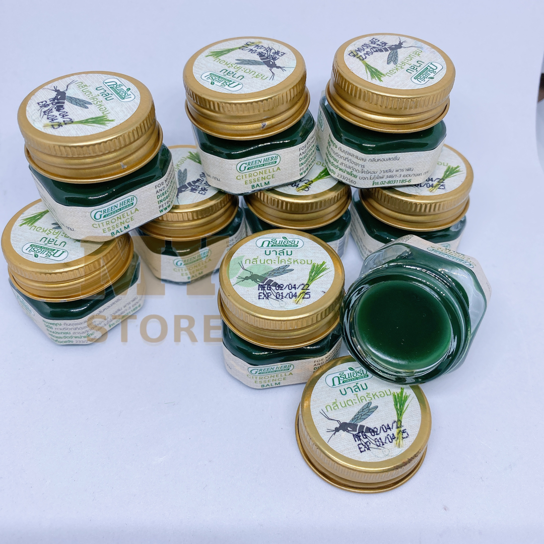 (Chính Hãng) Dầu Cù Là Đuổi Muỗi Green Herb( nắp thiếc) Thái Lan 10g