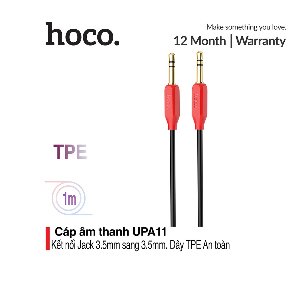 [HCM]Cáp âm thanh Hoco UPA11 AUX dài 1m - Jack 3.5mm
