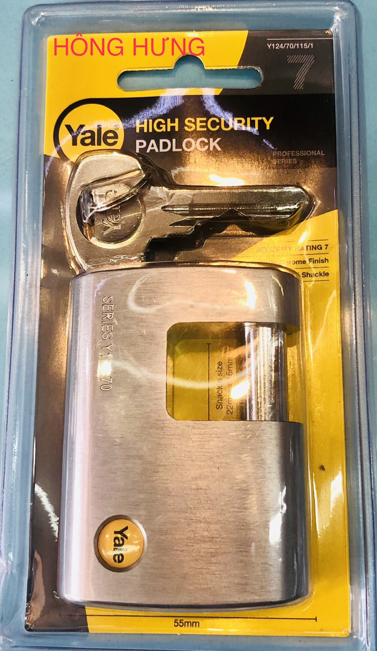 [HCM]KHÓA YALE CẦU NGANG Y124/70/115/1 BẤM