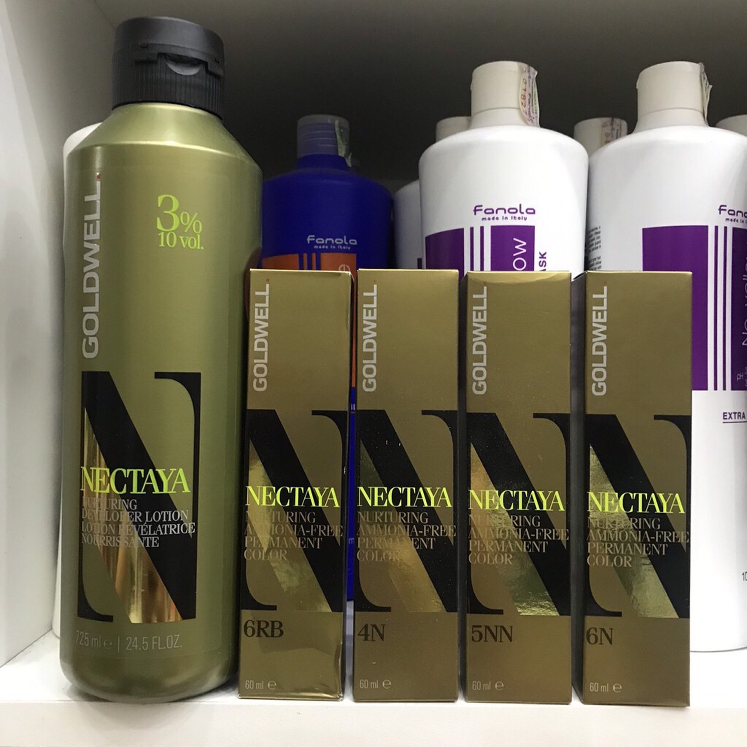 [HCM]Combo thuốc nhuộm tóc oxy Nectaya Goldwell Free Amoniac 60ml/725ml