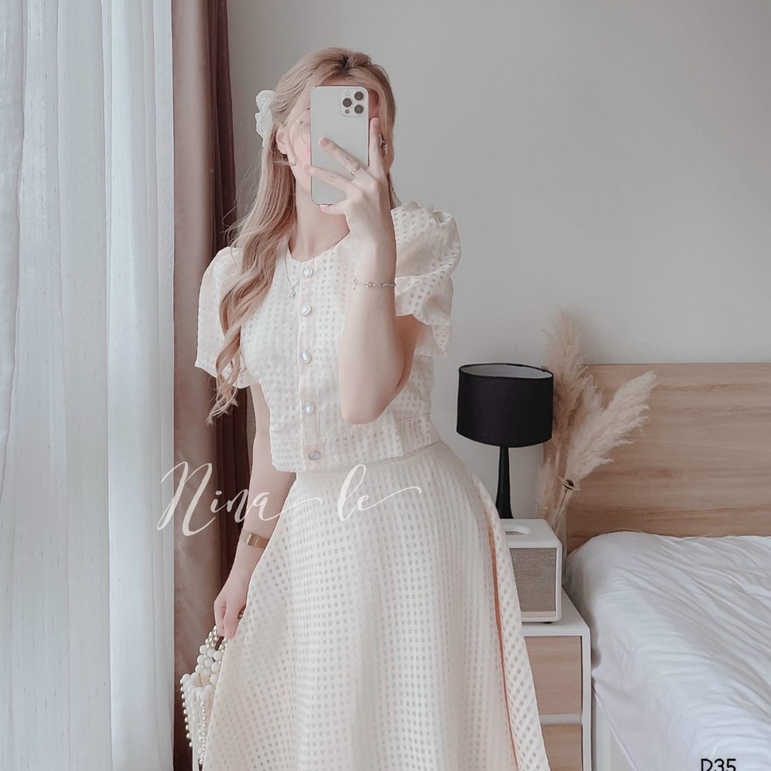Sét váy xô hai lớp hàng cao cấp xinh lung linh ld22