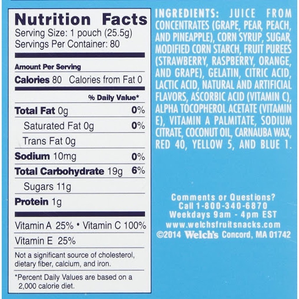 KẸO DẺO TRÁI CÂY WELCH'S - GÓI 22.7G