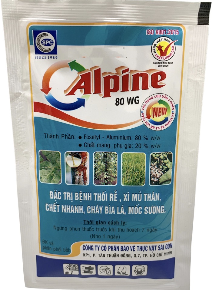 Alpine 80wg 20gr - trừ bệnh thối rể, xì mủ thân, chết nhanh, cháy bìa lá, mốc sương