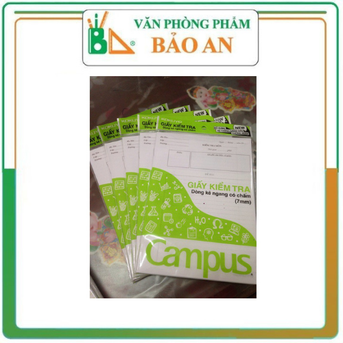 Giấy Kiểm Tra Campus Có Chấm (1 Túi/ 25 tờ / Đôi)