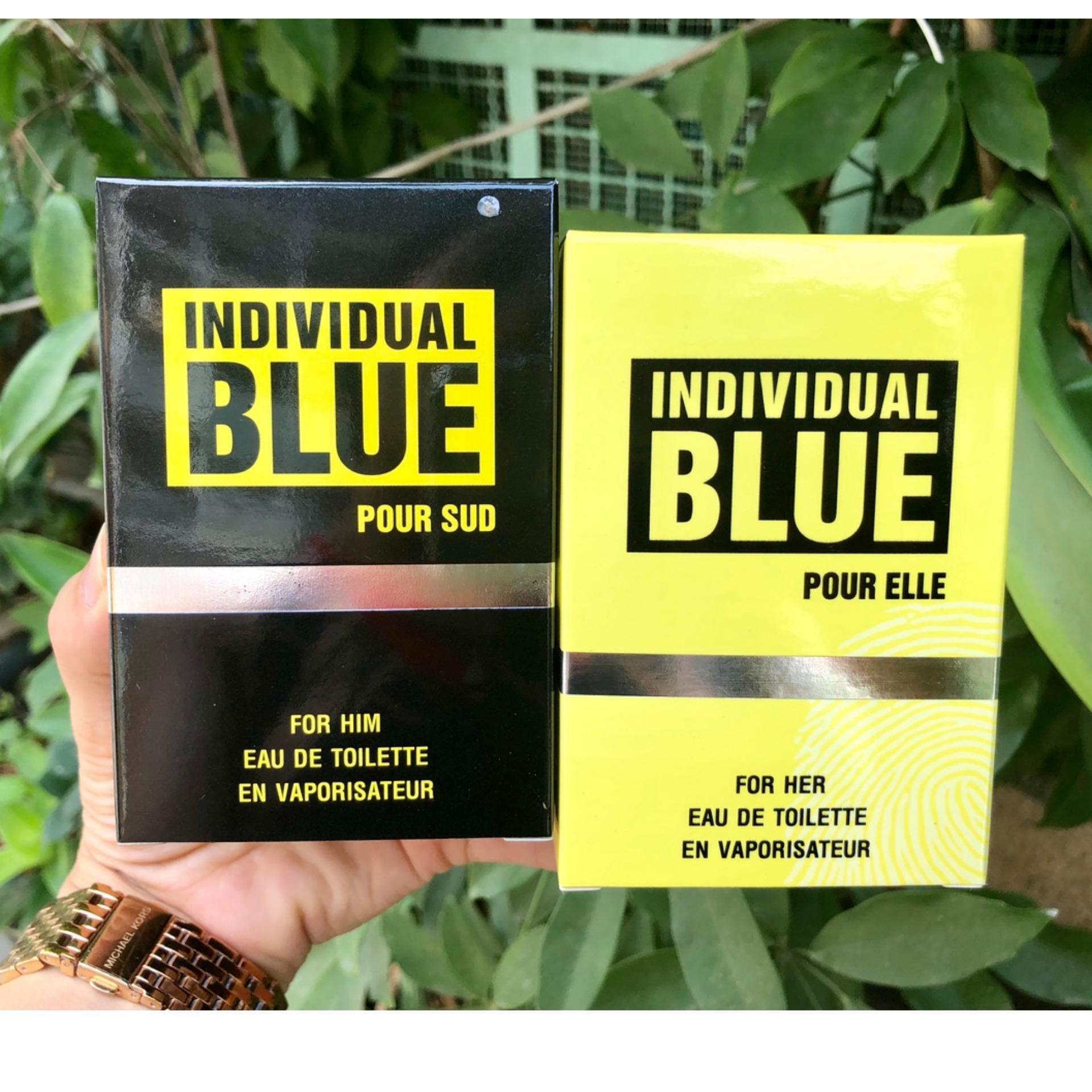 Combo 2 chai nước hoa Nam - Nữ BLUE INDIVIDUAL (Đen - vàng)