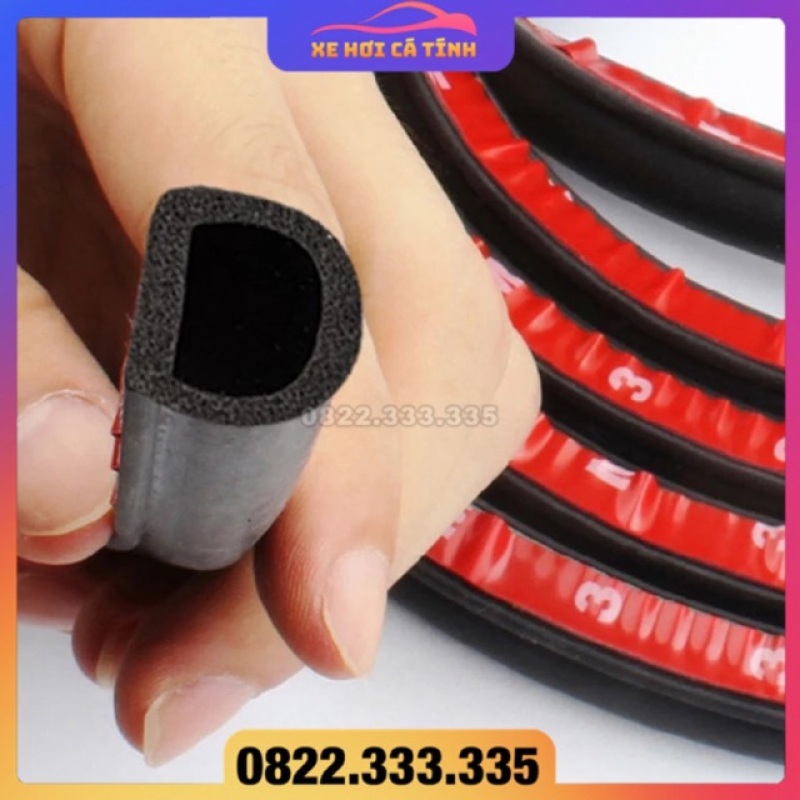 Gioăng cao su chữ D 10x10mm chống ồn cách nhiệt cuộn 5m