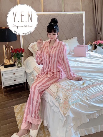 [HCM]Đồ Bộ Mặc Nhà Tay Dài Quần Dài Vải Lụa Satin Mềm Mịn