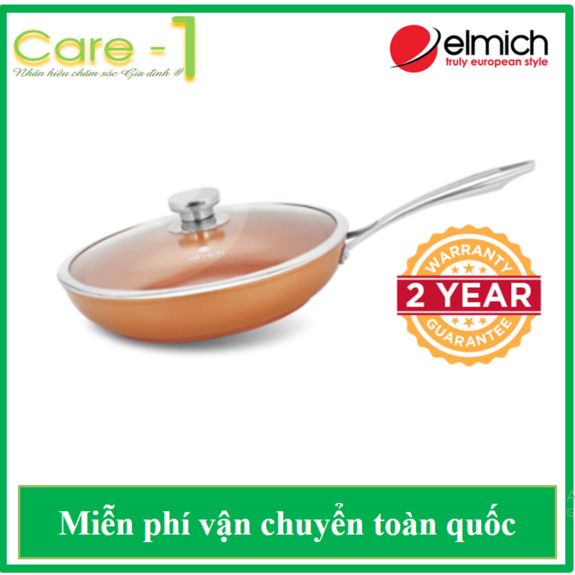 Chảo Phủ Sứ Đáy Từ Cao Cấp Elmich Royal Premium EL-1176E Size 26 cm - Bảo Hành 25 Tháng