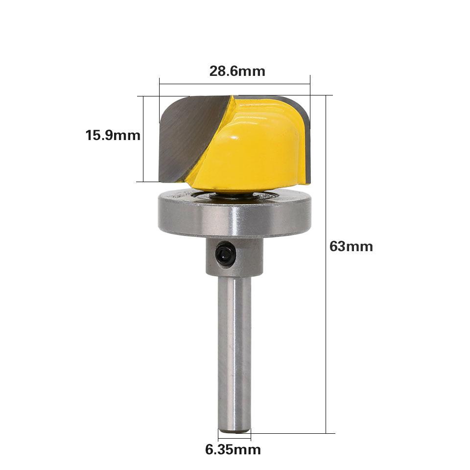 Mũi soi gỗ, mũi phay hình chén, cốt 6.35mm