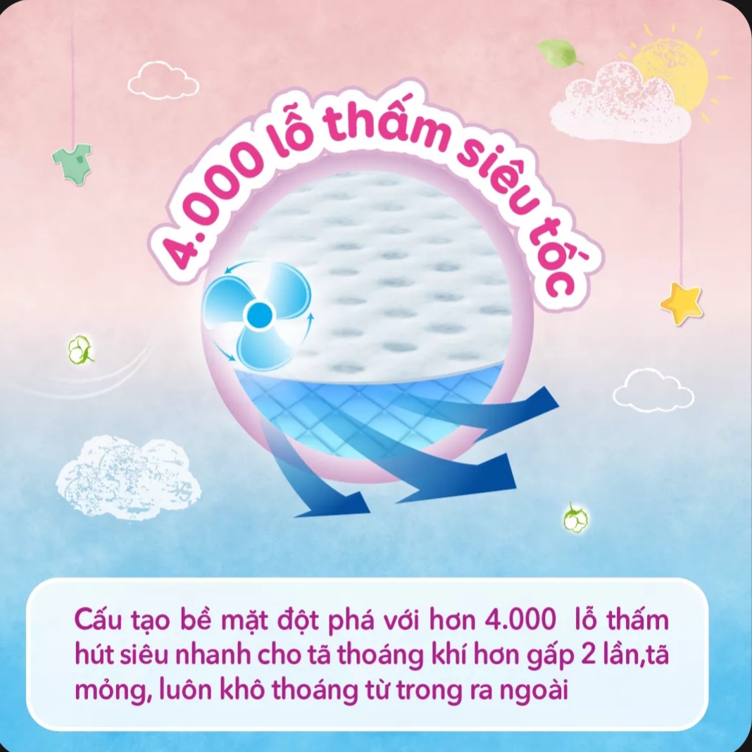 Tã dán Bobby size M 46 miếng hoặc M 76 miếng (6 - 11 kg), L 68 miếng (9-14kg)