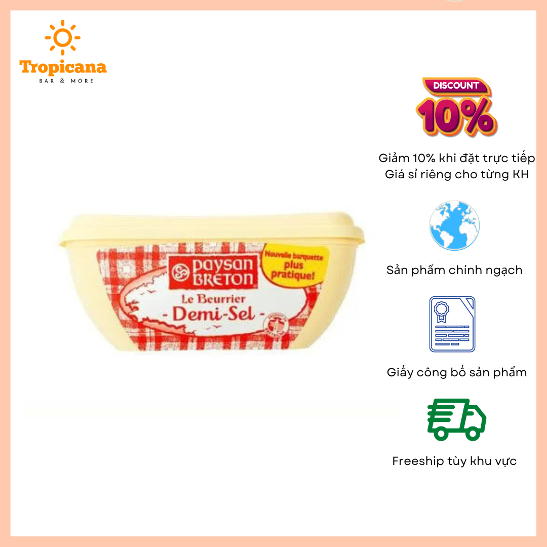 Bơ mặn paysan breton - hộp 250g