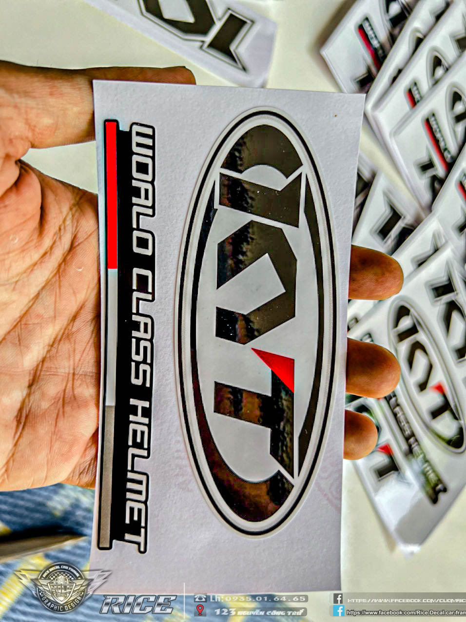 Tem Logo KYT 3 mẫu Chuẩn
