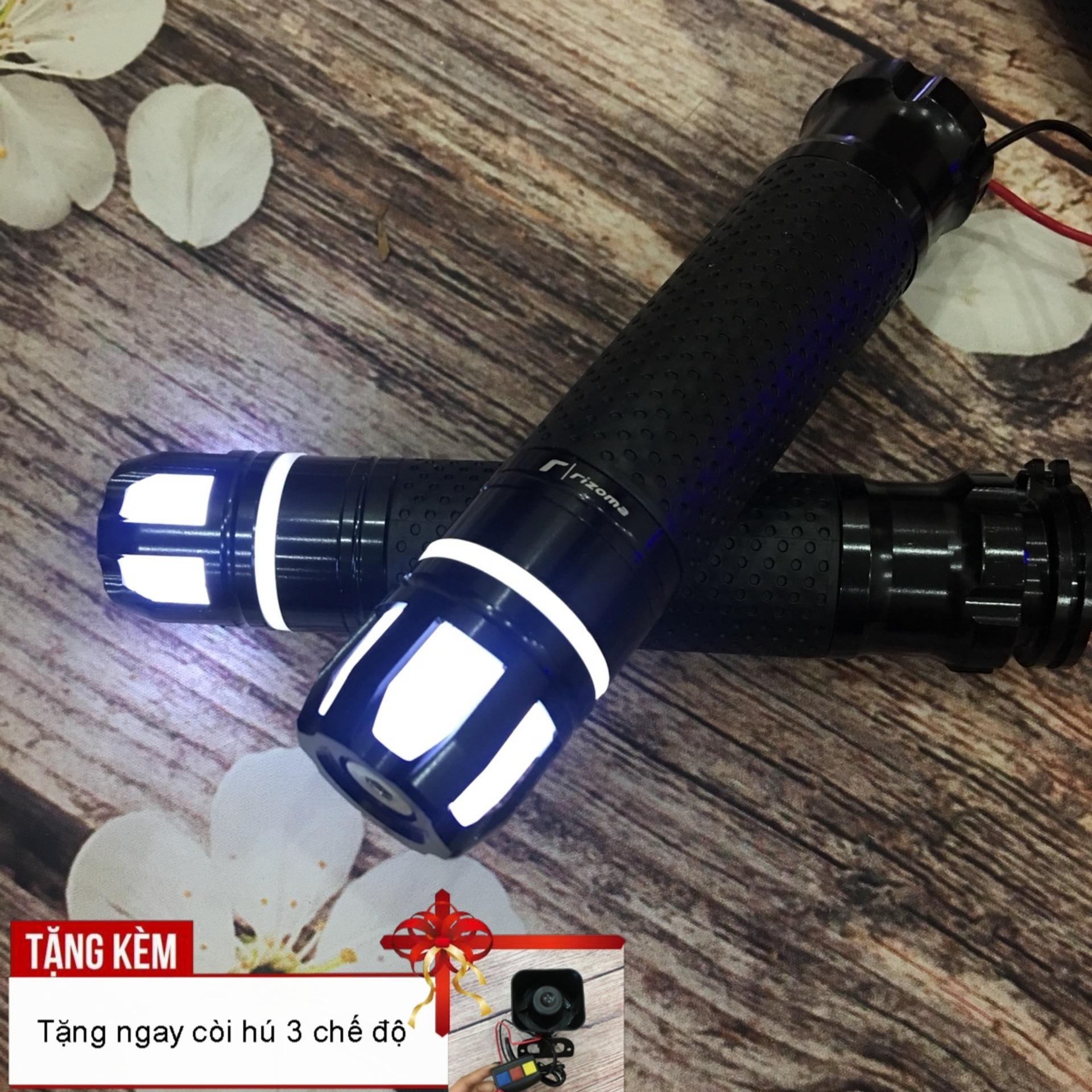 [TẶNG CÒI HÚ 3 CHẾ ĐỘ] Bao tay gù RIZOMA có đèn Led độ xe siêu chất G71 (màu đen)