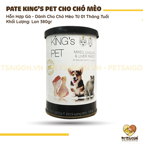 PATE KING'S PET CHO CHÓ MÈO - 380G