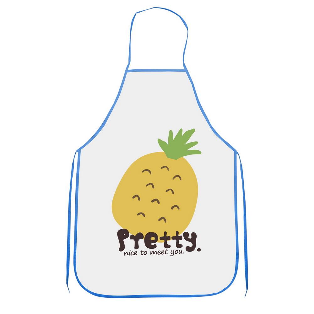 Kitchen Accessories Sleeveless Waterproof Anti-oil Aprons BBQ Tool Cooking Waist Bib Household Cleaning Tool Fruit Pattern PVC Apron