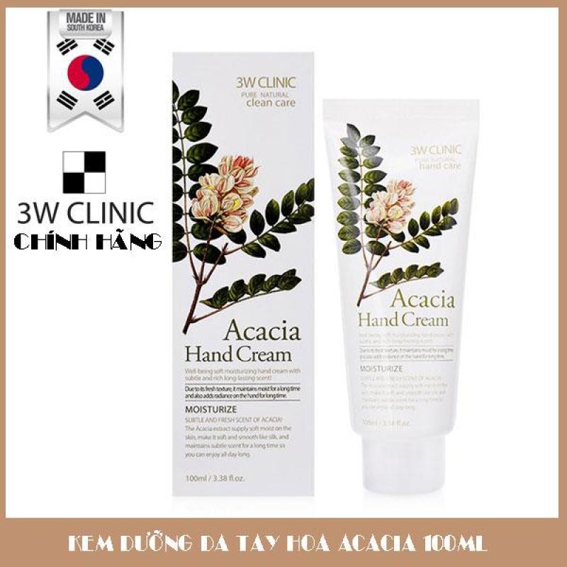 Kem Dưỡng Da Tay Chiết Xuất Hoa Acacia 3W Clinic Hand Cream 100ml