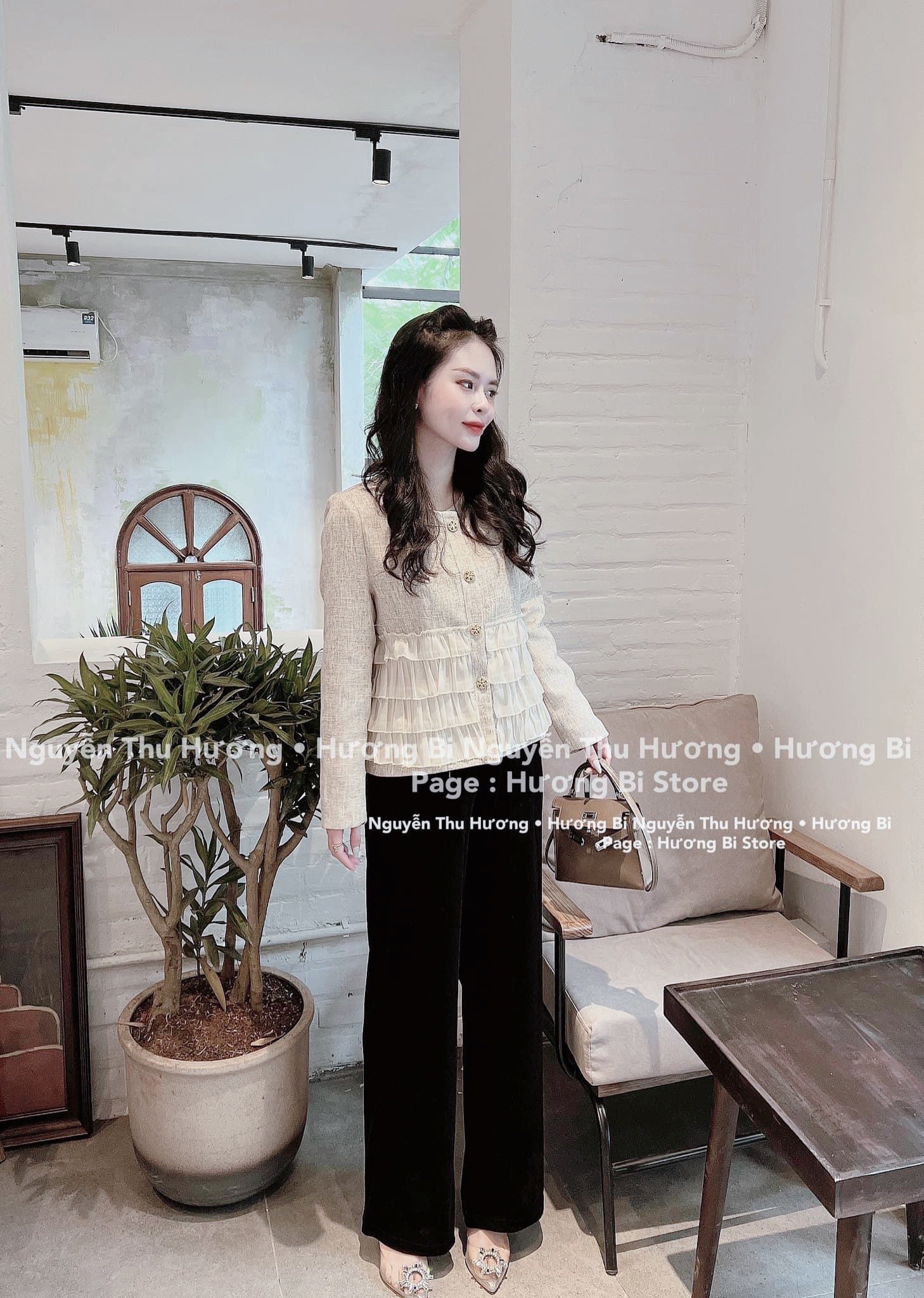 Áo dạ be bèm tầng 2 lớp