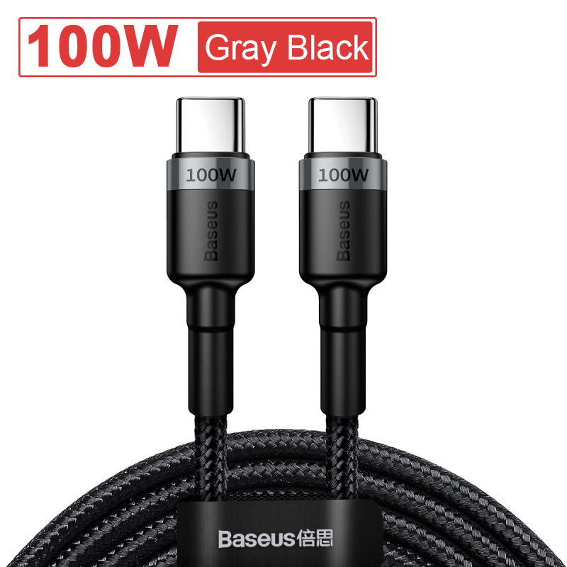 Cáp Sạc Nhanh BASEUS PD 100W Sạc Nhanh 4.0 Type C to Type C Dành Cho MacBook Pro iPad Xiaomi 9 8 Samsung HUAWEI